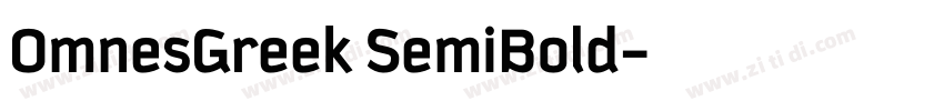 OmnesGreek SemiBold字体转换